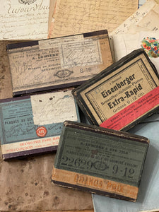 Original Antique French Paper Boxes