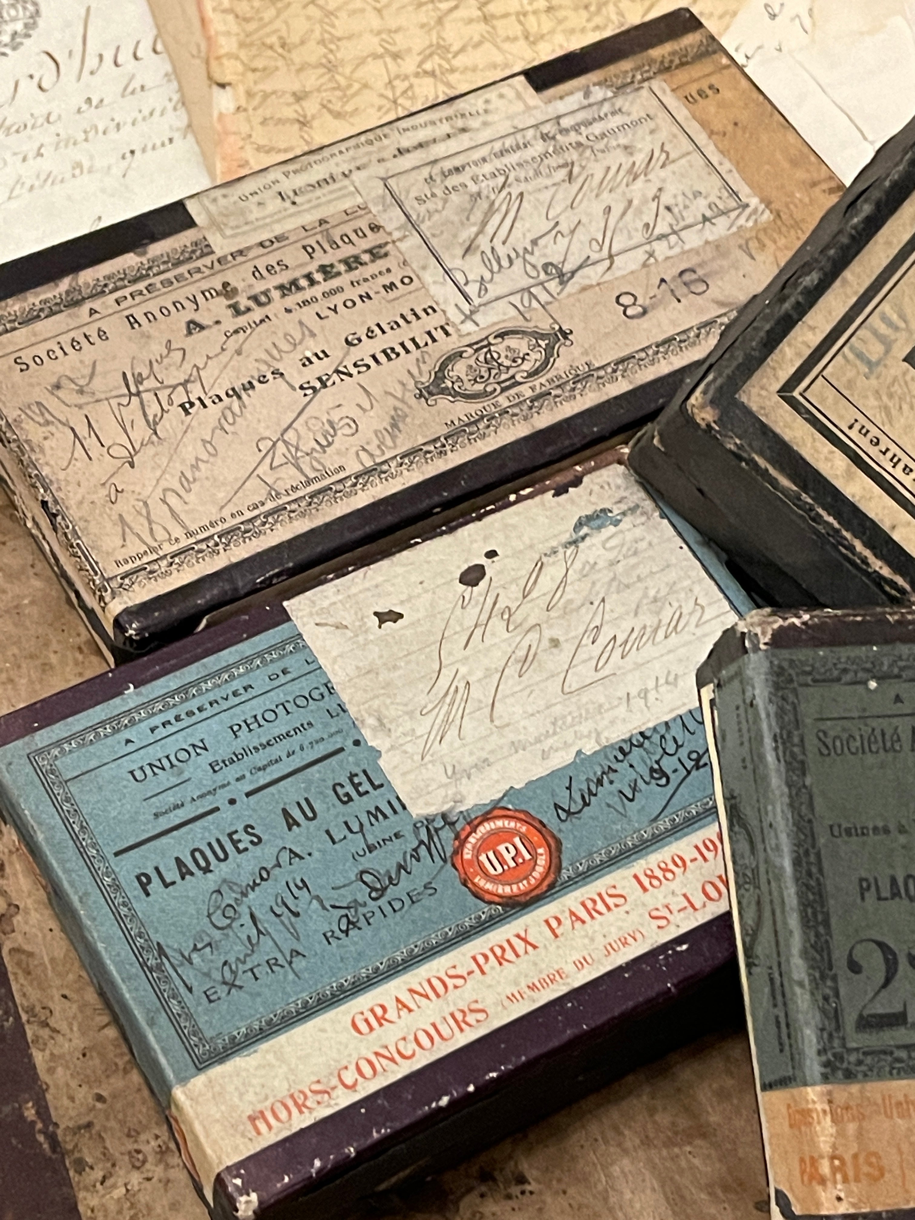 Original Antique French Paper Boxes