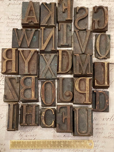 Antique French Metal Type Large