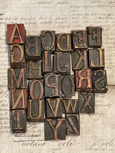 Antique French Metal Type Medium