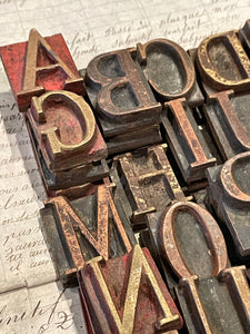 Antique French Metal Type Medium