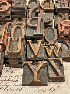 Antique French Metal Type Medium