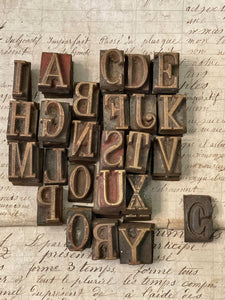 Antique French Metal Type Small