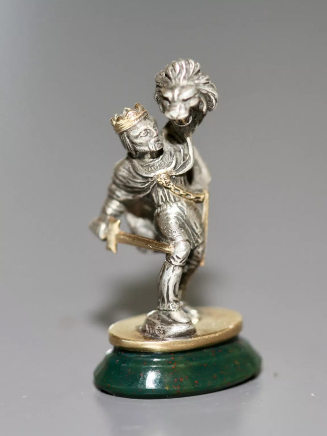 Antique 1800's Victorian Knight Slaying a Lion Seal Pendant – Monahan ...