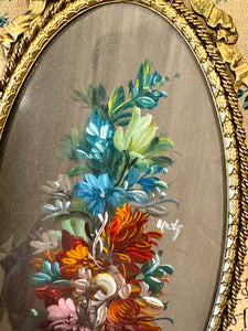 Beautiful Italian Miniature Ormolu Framed Oil Painting