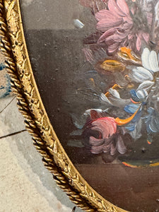 Beautiful Italian Miniature Ormolu Framed Oil Painting