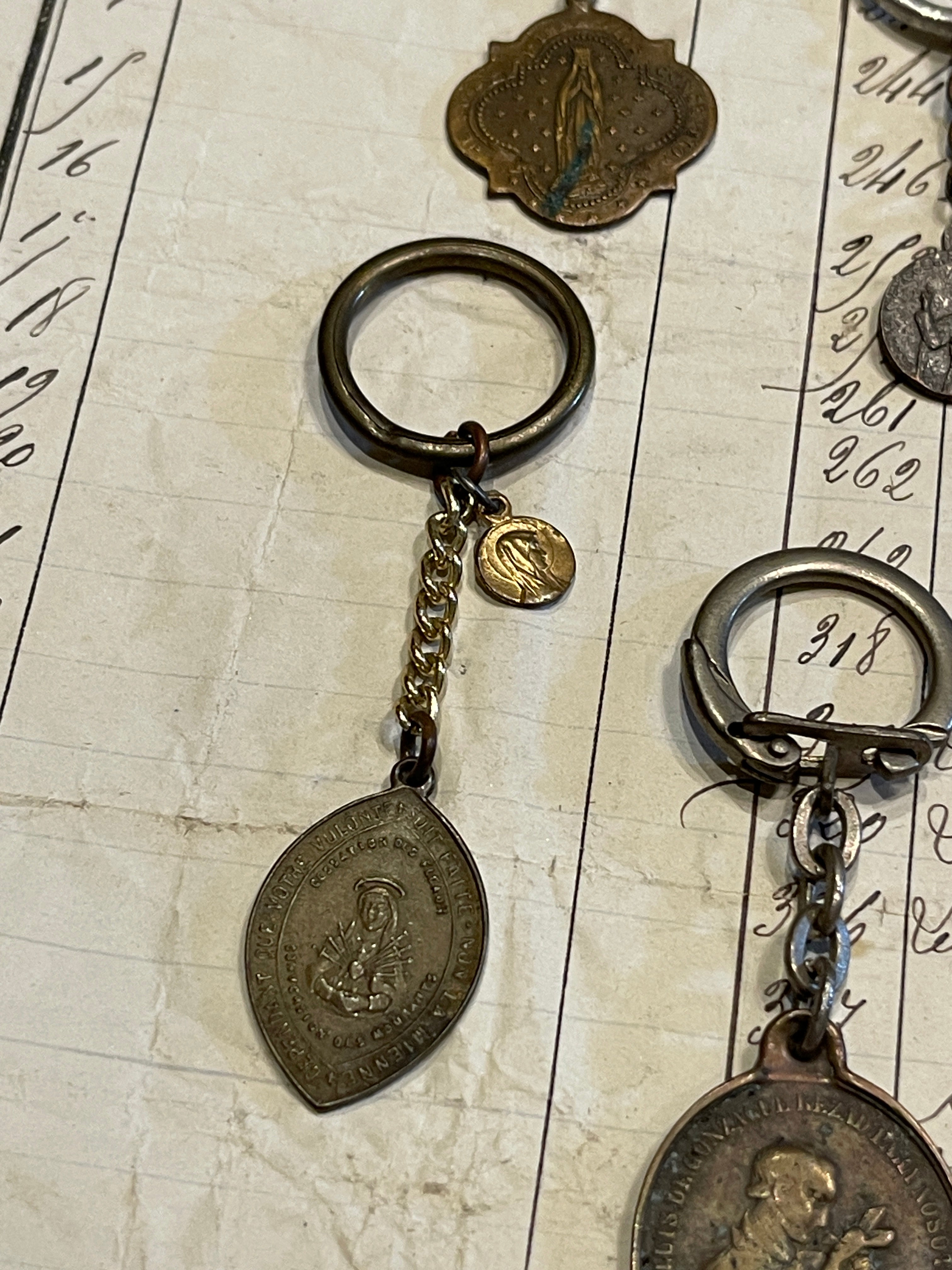 Antique French Medals - Key Chains?