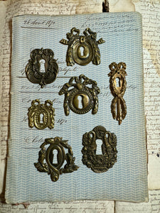 19th Century French Escutcheon Keyhole Covers - P
