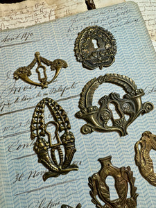 19th Century French Escutcheon Keyhole Covers - Q