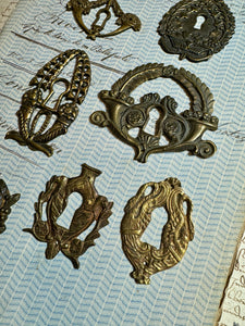 19th Century French Escutcheon Keyhole Covers - Q