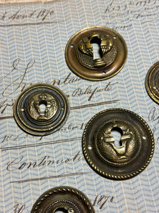 19th Century French Escutcheon Keyhole Covers - R2