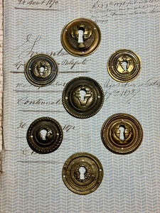 19th Century French Escutcheon Keyhole Covers - R2