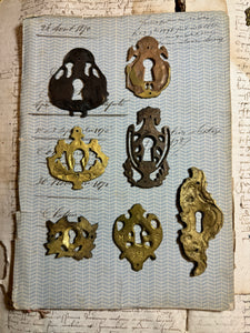 19th Century French Escutcheon Keyhole Covers - S1