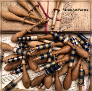 Antique French Wooden Lace Bobbins
