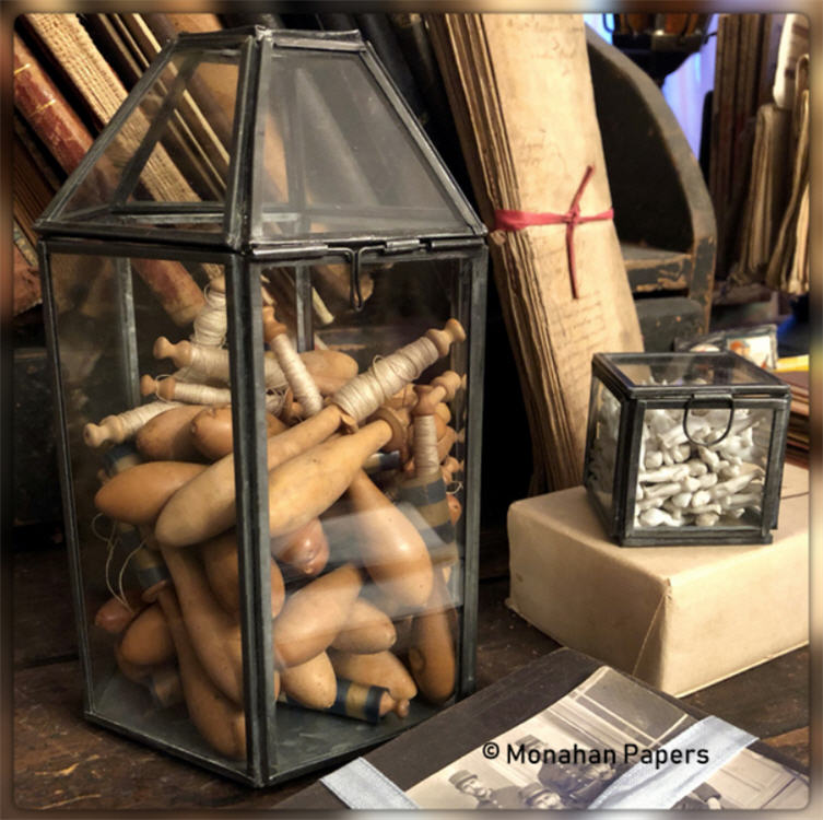 Antique French Wooden Lace Bobbins