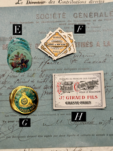 Antique Original French Perfume Labels - M