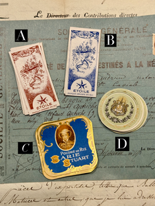 Antique Original French Perfume Labels - M