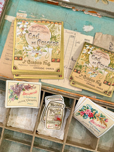 Antique Original French Perfume Labels - N