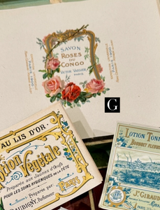 Antique Original French Perfume Labels - O