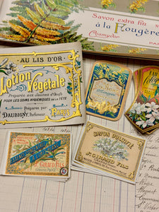 Antique Original French Perfume Labels - Q