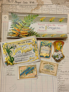 Antique Original French Perfume Labels - Q