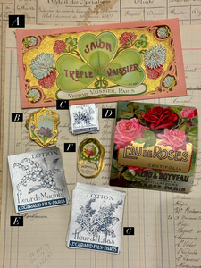 Antique Original French Perfume Labels - R