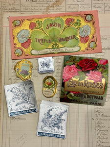 Antique Original French Perfume Labels - R
