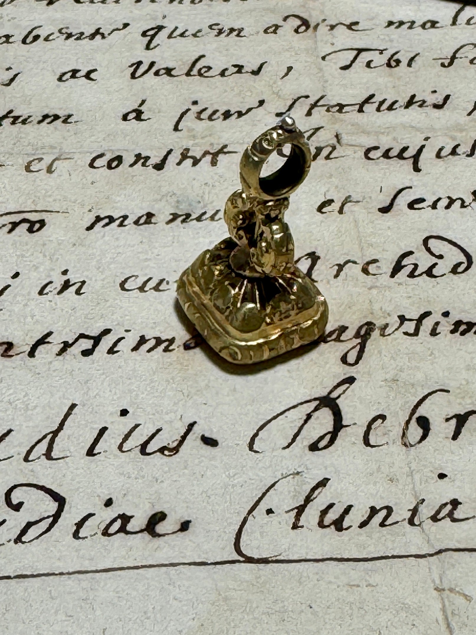 Antique Rolled Gold Georgian L'AMITIE Seal