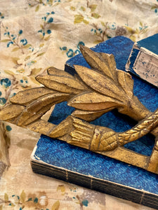 1800's French Gilt Wood Fragment with Leaves