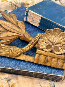 1800's French Gilt Wood Fragment with Leaves