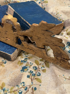1800's French Gilt Wood Fragment with Leaves