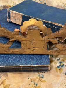 1800's French Gilt Wood Fragment with Leaves