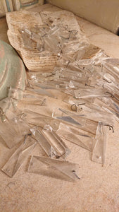 Antique French Chandelier Crystal Prisms Set/5