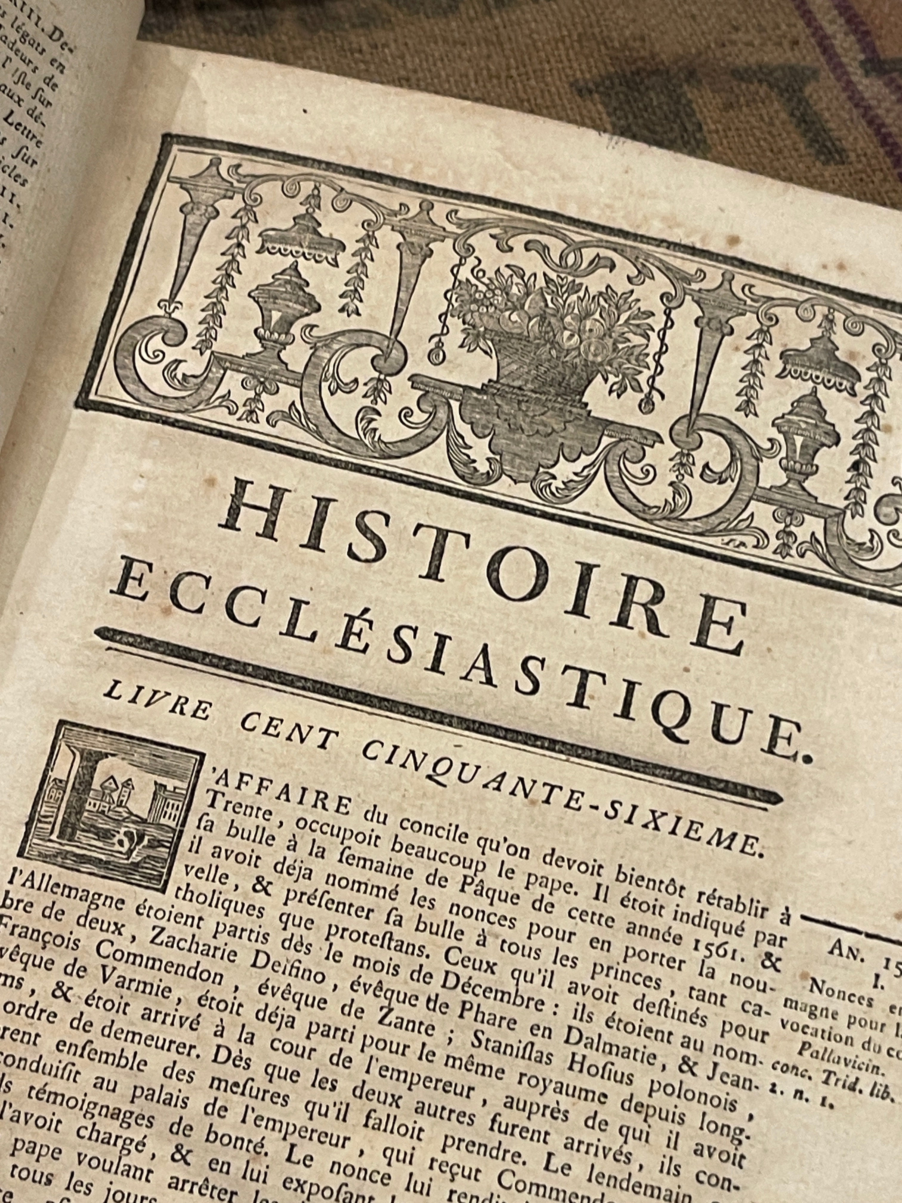 Early 1700's Marbled French Books
