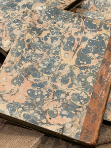 Early 1700's Marbled French Books