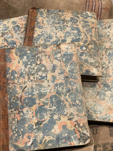 Early 1700's Marbled French Books