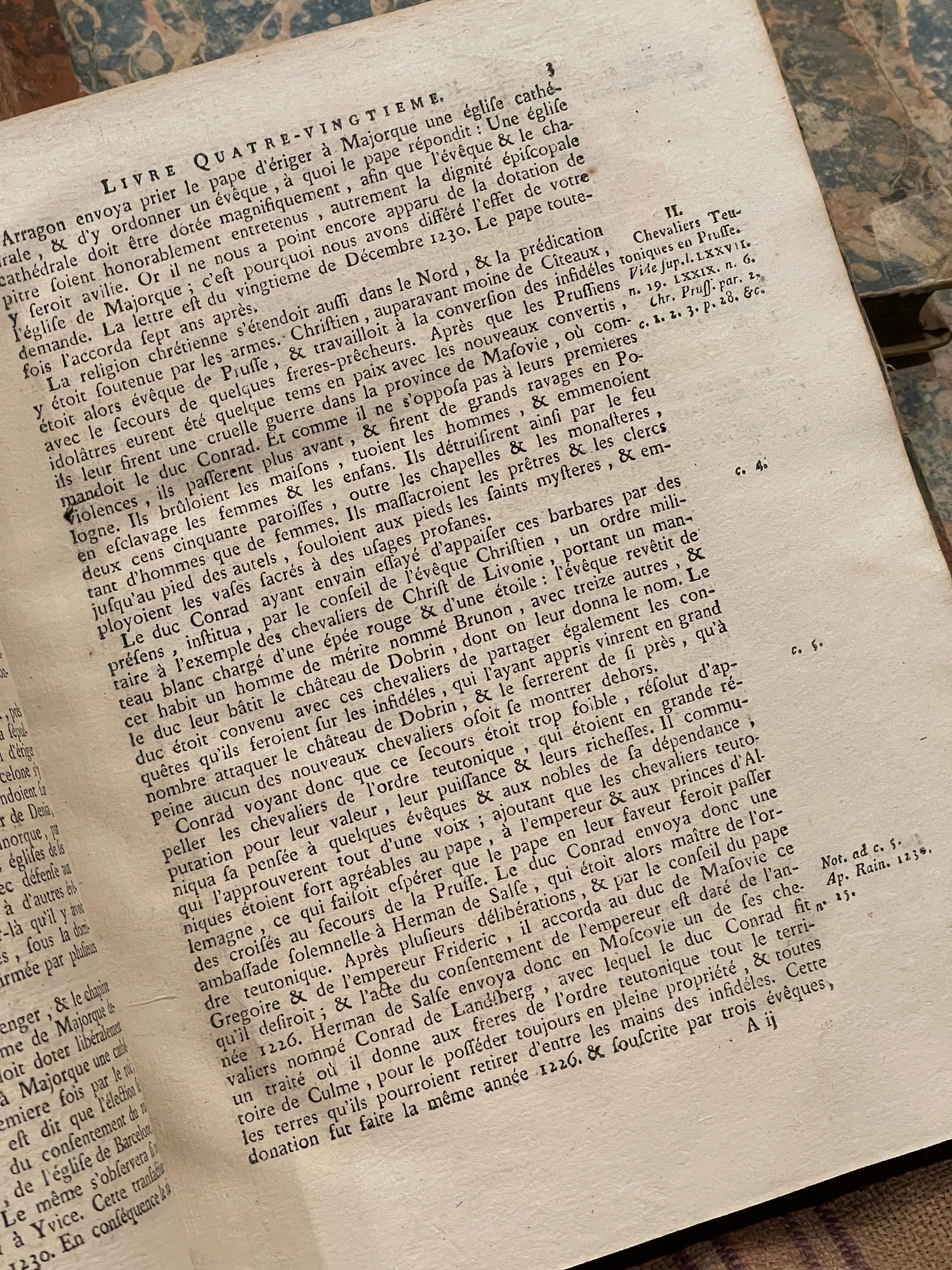 Early 1700's Marbled French Books