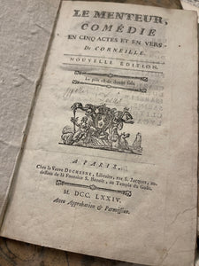 1700's Marbled French Theatre Books