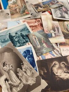 Set of 25 20th C French Religious Holy Cards