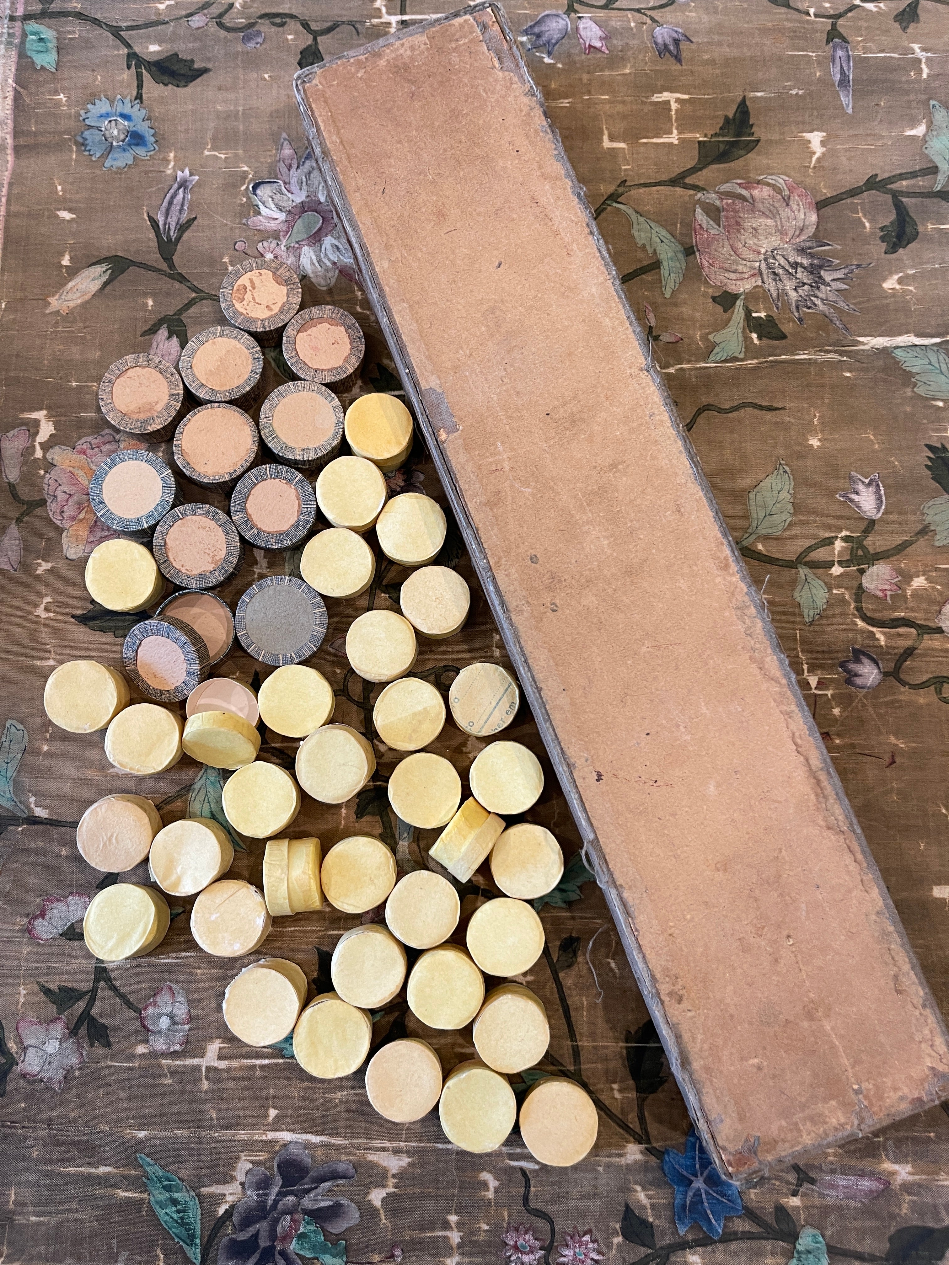 Original Antique  French Paper Boxes