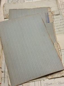 Antique 1870's French Calligraphy Pages in Original Papier Dominote style folders
