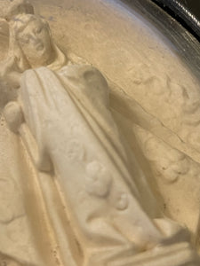 Beautiful Napoleon III Religious Icon of Madonna and Child