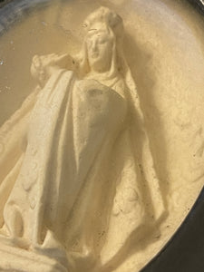 Beautiful Napoleon III Religious Icon of Madonna and Child
