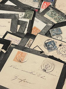 Vintage Mourning Letter Bundles in envelopes in sets of 5