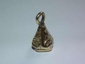 Rare 1840's 9ct Gold Carnelian Musical Lyre Seal/Fob