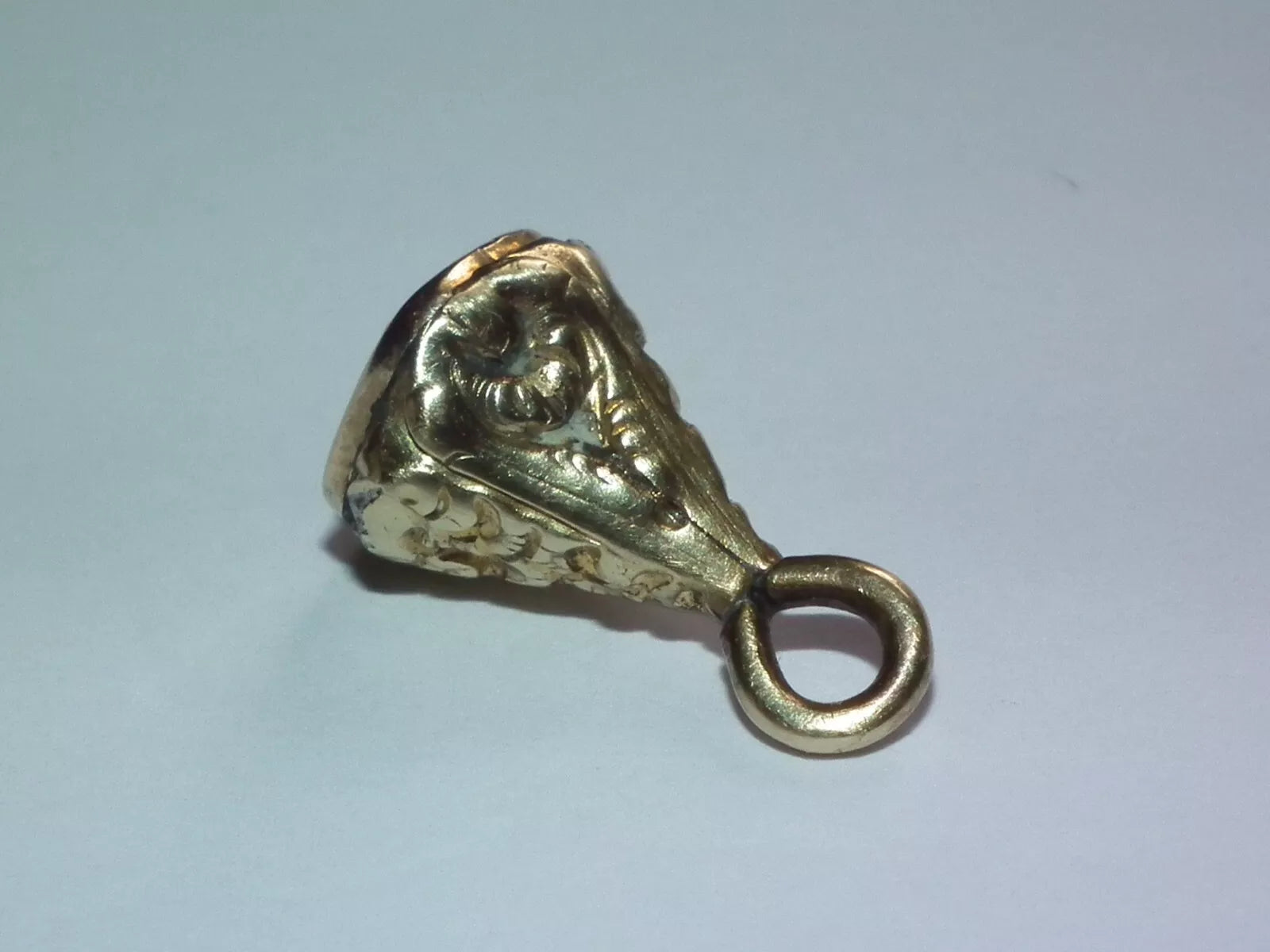 Rare 1840's 9ct Gold Carnelian Musical Lyre Seal/Fob