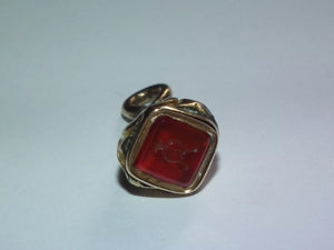 Rare 1840's 9ct Gold Carnelian Musical Lyre Seal/Fob