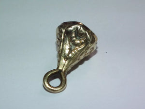 Rare 1840's 9ct Gold Carnelian Musical Lyre Seal/Fob