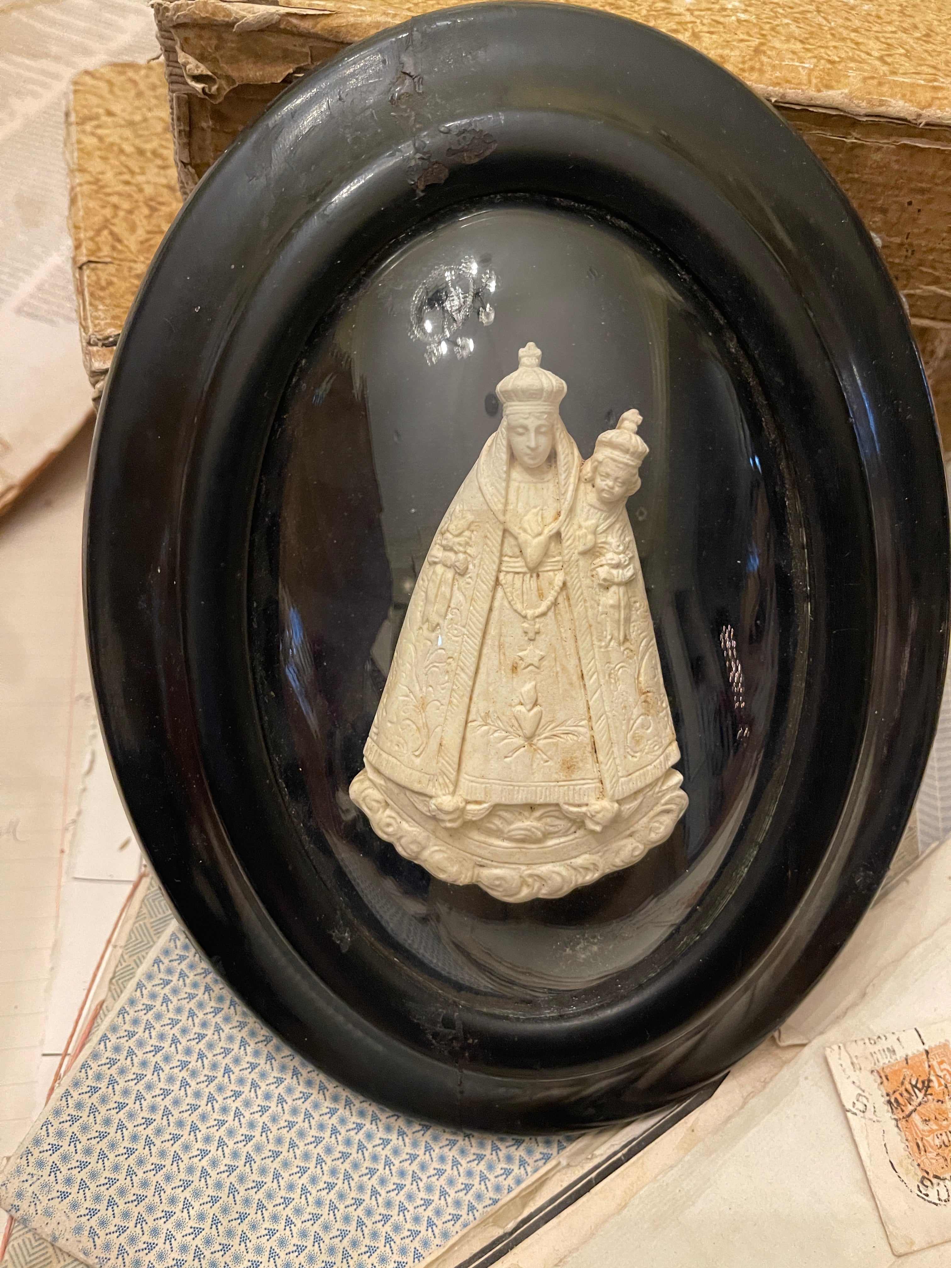 Beautiful Napoleon III Religious Icon from N.D. Fourviere