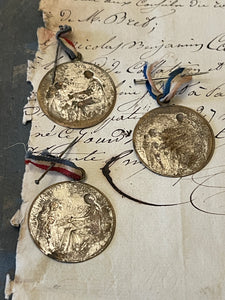 Antique French WWI National Relif Day Medals 1914-1916